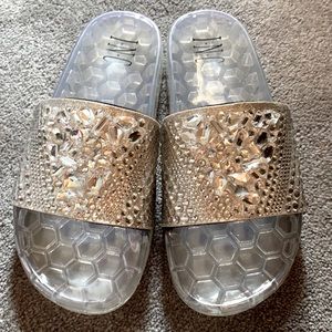 INC Rhinestone Slides